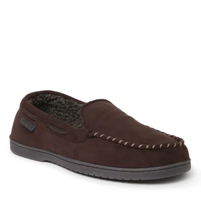 Dearfoams Men's Microsuede Moccasin In Brown