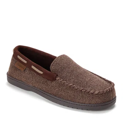 Dearfoams Men's Microsuede Moccasin In Brown