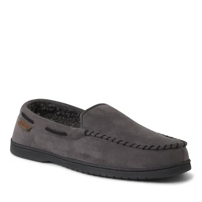 Dearfoams Men's Microsuede Moccasin In Gray