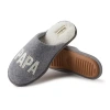Dearfoams Carson Papa Bear Dad Scuff Slipper In Gray