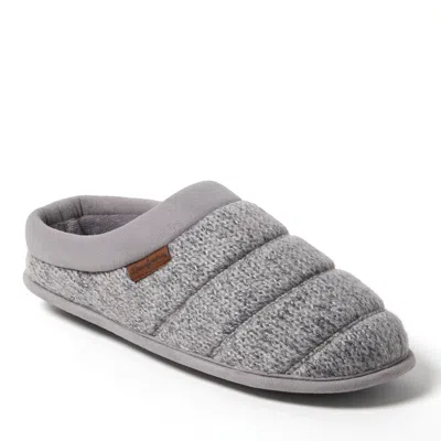 Dearfoams Mens Asher Marled Knit Clog In Grey