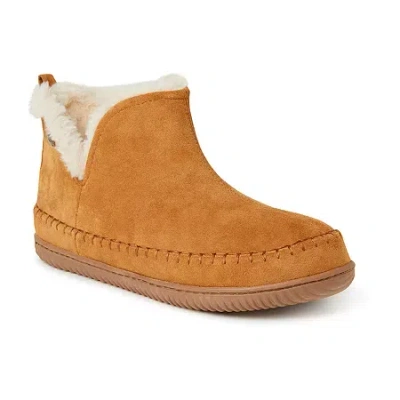Dearfoams Mens Memory Foam Bootie Slippers In Brown