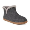 Dearfoams Mens Memory Foam Bootie Slippers In Gray