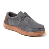 Dearfoams Mens Memory Foam Slip-on Slippers In Gray