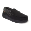Dearfoams Alexander Microsuede Moccasin Slipper In Black
