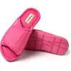 Dearfoams Women's Mickey Terry Adjustable Slides In Paradise Pink