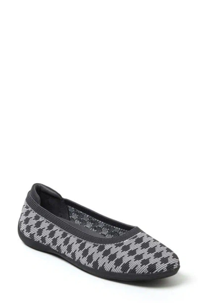 Dearfoams Women's Misty Ballet Flat Indoor/outdoor Slip Ons In Grey