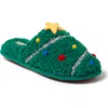 Dearfoams Unisex Novelty Holiday Christmas Scuff Slipper In Deep Green