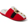 Dearfoams Unisex Novelty Holiday Christmas Scuff Slipper In True Red