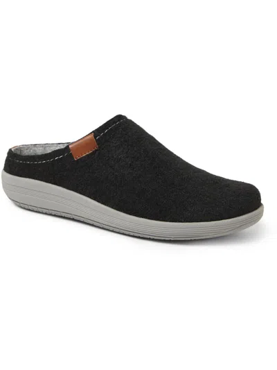 Dearfoams Womens Gianna Oblique Toe Mule In Black