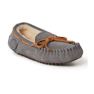 Dearfoams Parke Little & Big Kid Unisex Moccasins In Gray