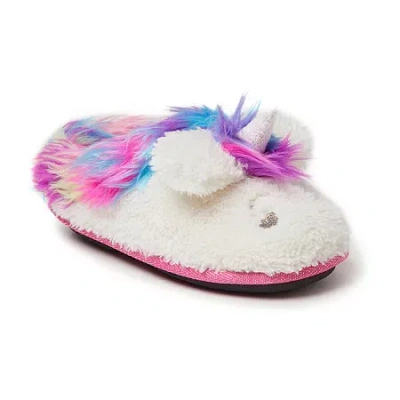 Dearfoams Peyton Unicorn Little & Big Kid Girls Round Closed Toe Clogs In Multi