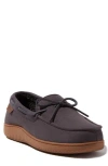 Dearfoams Pierce Faux Shearling Moccasin Slipper In Pavement