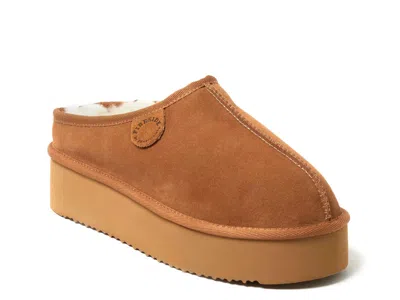 Dearfoams Queenstown Platform Slipper In Brown