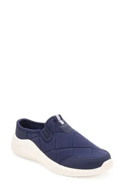 Dearfoams Quilted Woven Mule In Blue