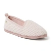 Dearfoams Rachel Marled Chenille Closed Back Womens Memory Foam Slip-on Slippers In Pink