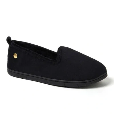 Dearfoams Rachel Velour Closed Back Slipper In Black