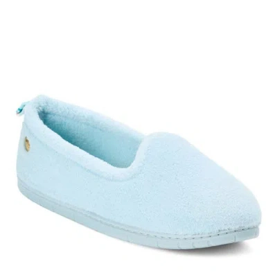 Dearfoams Rachel Velour Closed Back Slipper In Blue