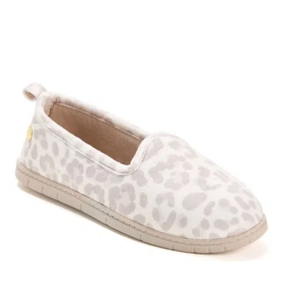 Dearfoams Rachel Velour Closed Back Slipper In White