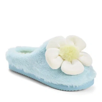 Dearfoams Rosie Furry Icon Clog Slipper In Blue