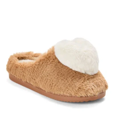 Dearfoams Rosie Furry Icon Clog Slipper In Brown