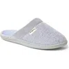 Dearfoams Womens Samantha Chenille Scuff With Quilted So In Gray