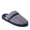 Dearfoams Serena Marled Chenille Scuff House Slipper In Peacoat