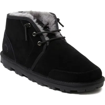 Dearfoams Shepparton Genuine Shearling Boot In Black