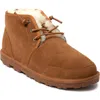 Dearfoams Fireside By  Men's Shepparton Lace Up Shearling Bootie In Chestnut