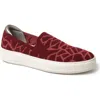 Dearfoams Sophie Slip-on Sneaker In Burgundy