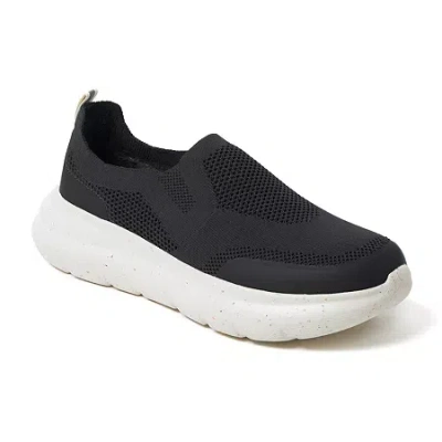 Dearfoams Tahoe Mens Memory Foam Slip-on Slippers In Black