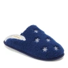 Dearfoams Teddy Tab Scuff Slipper In Blue