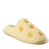 Dearfoams Teddy Tab Scuff Slipper In Honey Blossom
