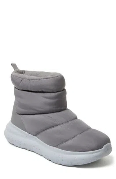 Dearfoams Texoma Nylon Puffer Boot In Gray