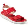 Dearfoams Thea Quarter Strap Sandal In Red
