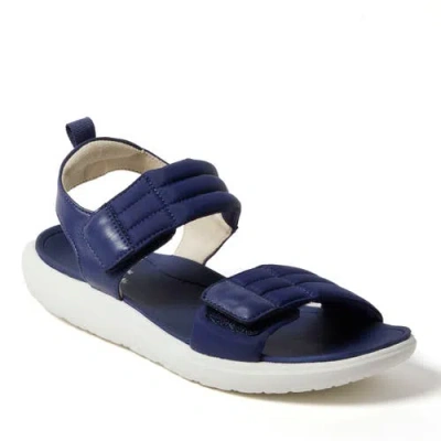 Dearfoams Thea Quarter Strap Sandal In Navy