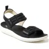 Dearfoams Thea Quarter Strap Sandal In Black