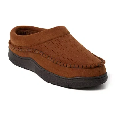 Dearfoams Thompson Mens Memory Foam Clog Slippers In Brown