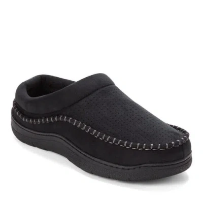 Dearfoams Thompson Moccasin Toe Clog Slipper In Black