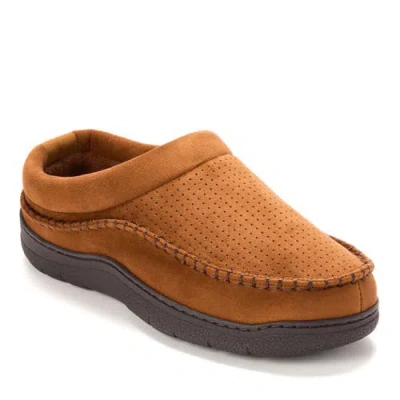 Dearfoams Thompson Moccasin Toe Clog Slipper In Brown