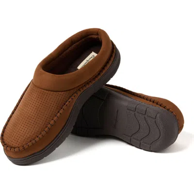 Dearfoams Thompson Moccasin Toe Clog Slipper In Brown