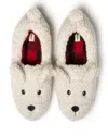 Dearfoams Unisex Adult Animal Closed Back House Slipper In White