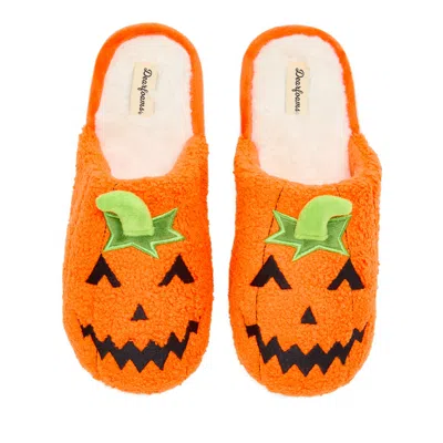Dearfoams Unisex Halloween Scuff In Orange
