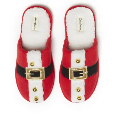 Dearfoams Unisex Holiday Novelty Scuff In Red