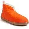 Dearfoams Warm Up Faux Shearling Bootie In Orangeade