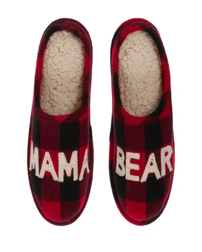 Dearfoams Women's Buffalo Check Mama Bear Mom Clog House Slipper In Multi