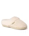 Dearfoams Womens Claire Cable Knit Chenille Clog House Shoe Slipper In Neutral