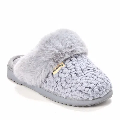 Dearfoams Womens Memory Foam Slip-on Slippers In Gray