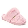 Dearfoams Courtney Knit Scuff Slipper In Pink