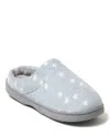 Dearfoams Darcy Quilted Cuff Velour Clog Slipper In Gray